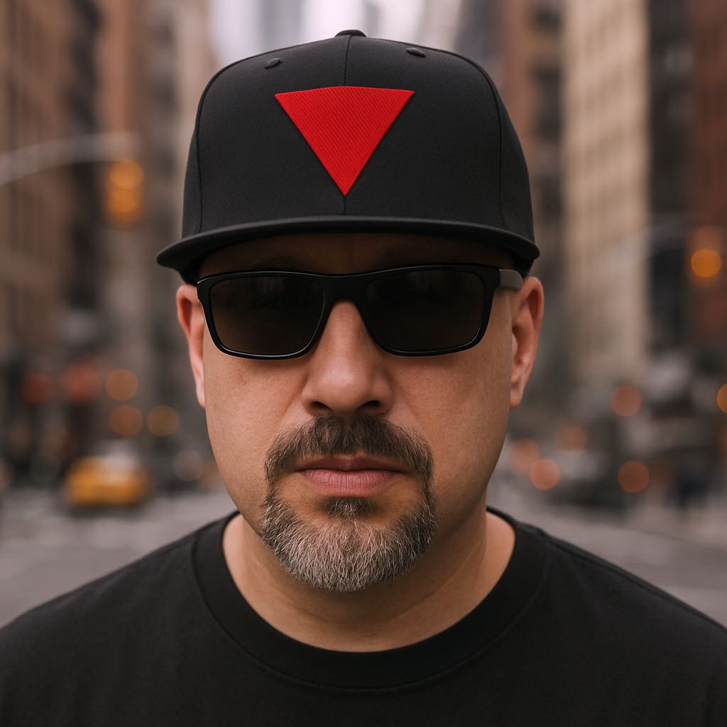 Red Triangle Snapback Hat