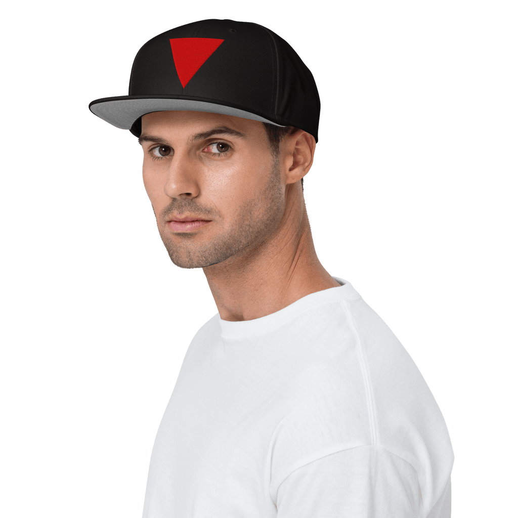 Red Triangle Snapback Hat
