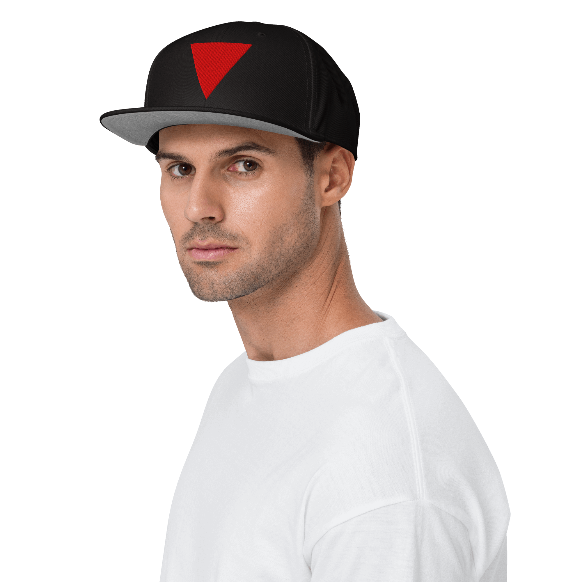 Red Triangle Snapback Hat