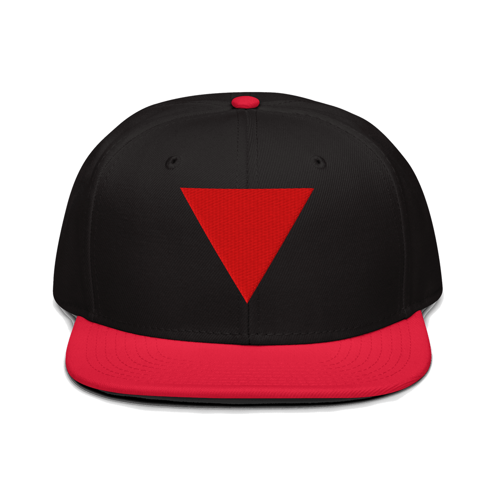 Red Triangle Snapback Hat